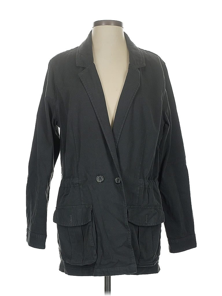 Pre-owned Garnet Hill Blazer Jacket In Gray