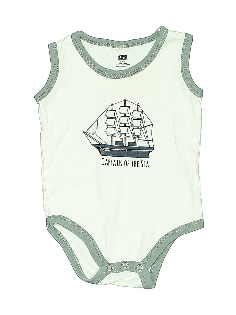 Pre-owned Hb Babies' Short Sleeve Onesie In Green