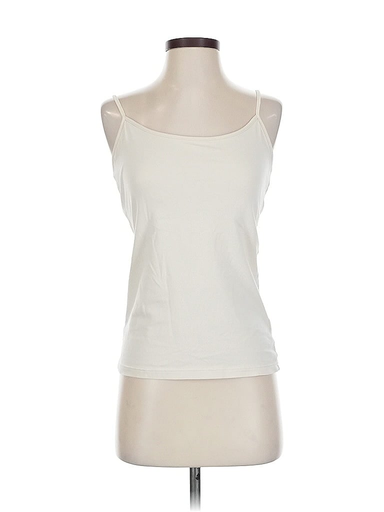 GAP OUTLET Pre-owned Tank Top Ivory Strapless Neckline Tops In White