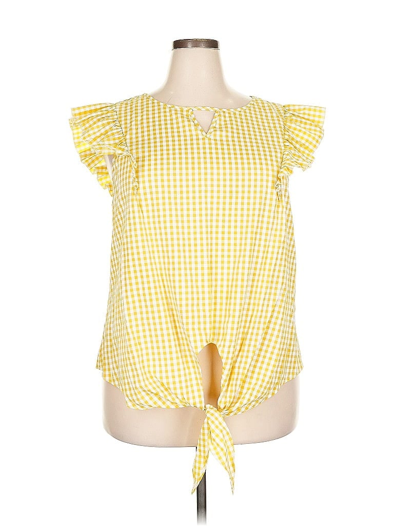 Pre-owned Shein Curve Sleeveless Blouse In Yellow