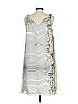 M.S.S.P. 100% Polyester Graphic Gray Casual Dress Size S - photo 2