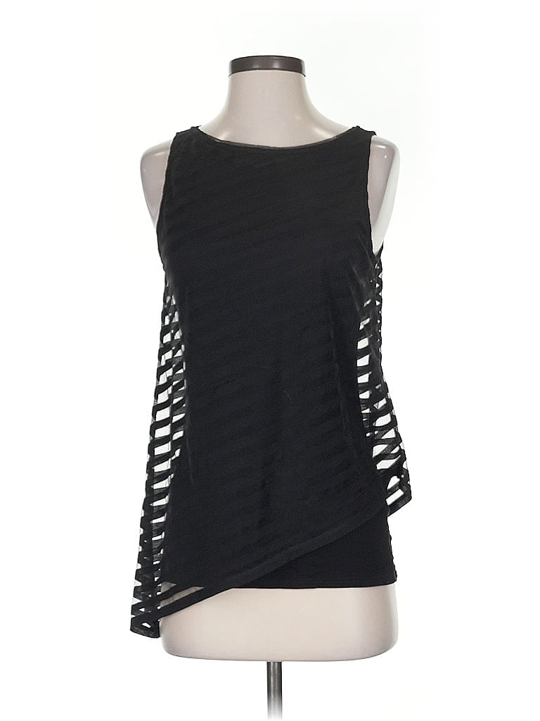 Pre-owned White House Black Market Tank Top Black One Shoulder Neckline Tops