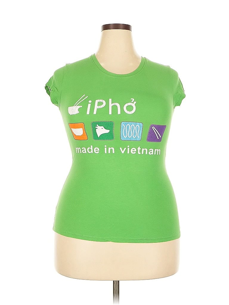 Pre-owned Unbranded Short Sleeve T-shirt In Green