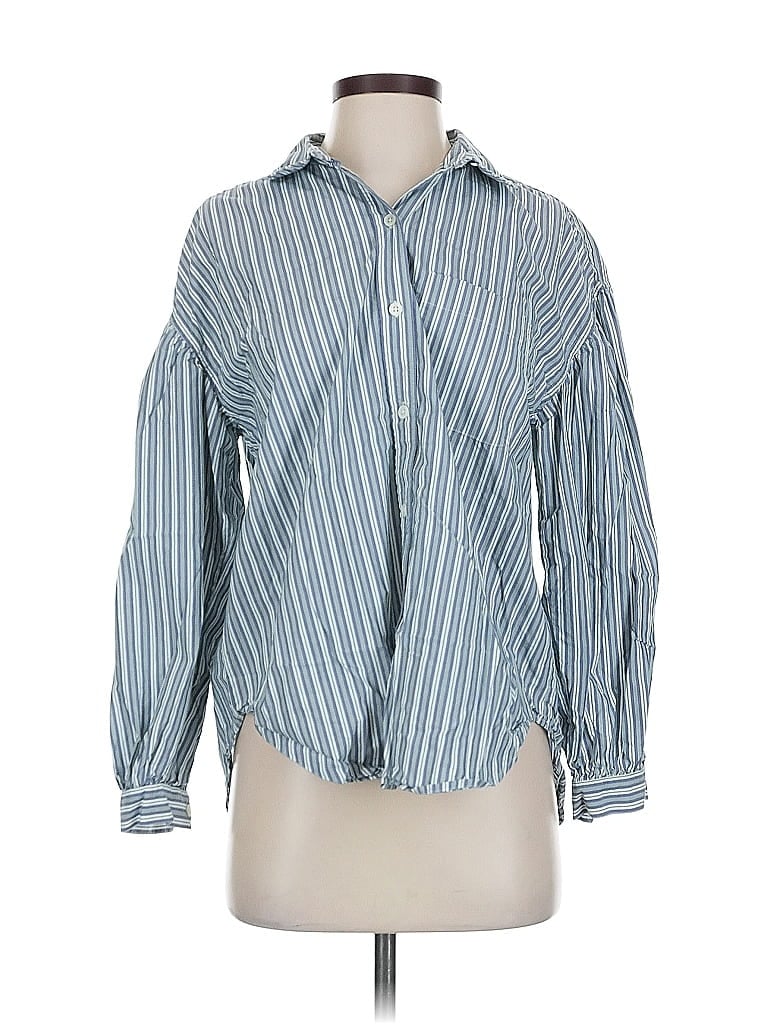 Pre-owned Rails Long Sleeve Button Down Shirt In Blue