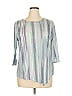 Ruby Rd. Silver 3/4 Sleeve Blouse Size XL - photo 1