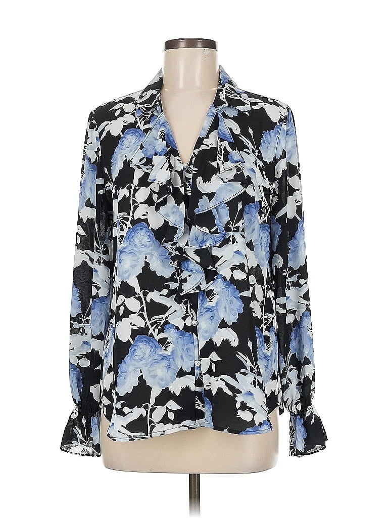 KARL LAGERFELD Pre-owned Long Sleeve Blouse In Blue