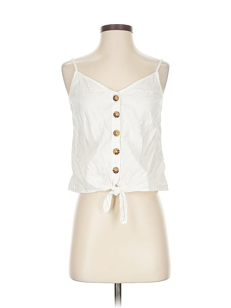 Pre-owned Abercrombie & Fitch Sleeveless Blouse In White