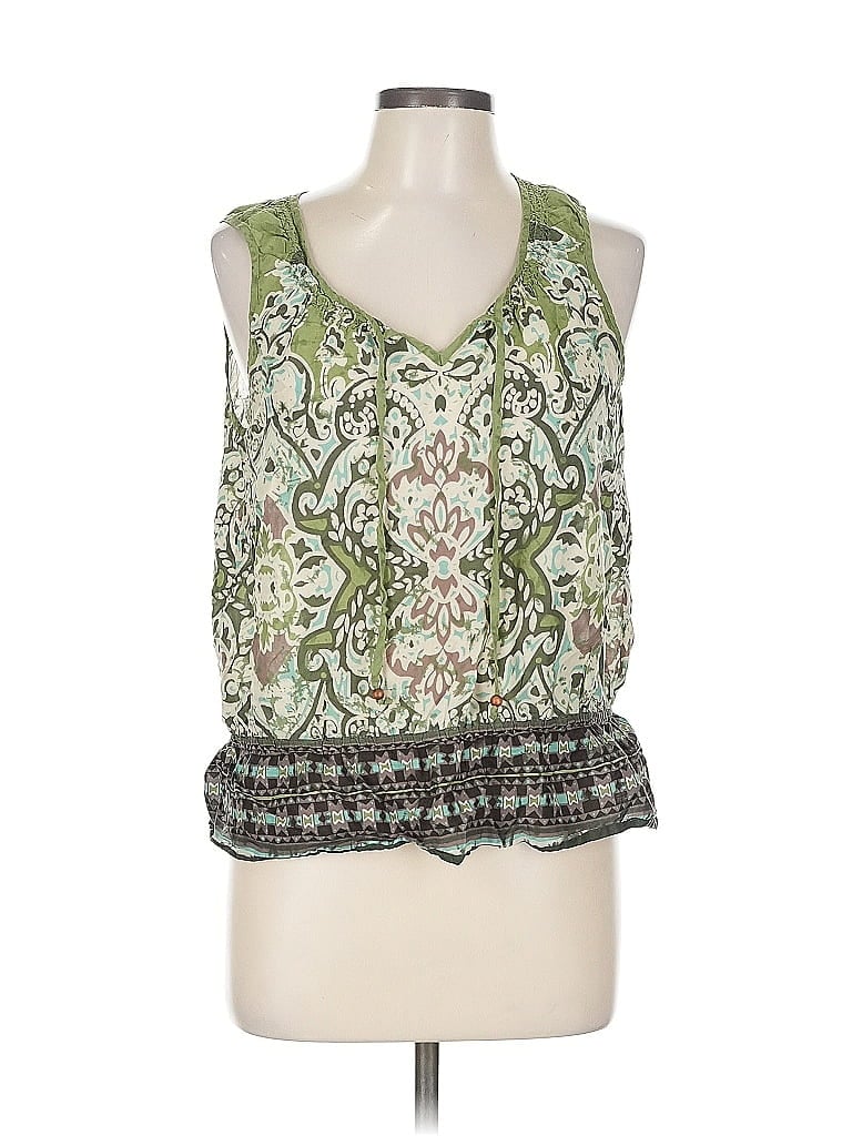 Pre-owned Sonoma Life + Style Sleeveless Blouse In Green