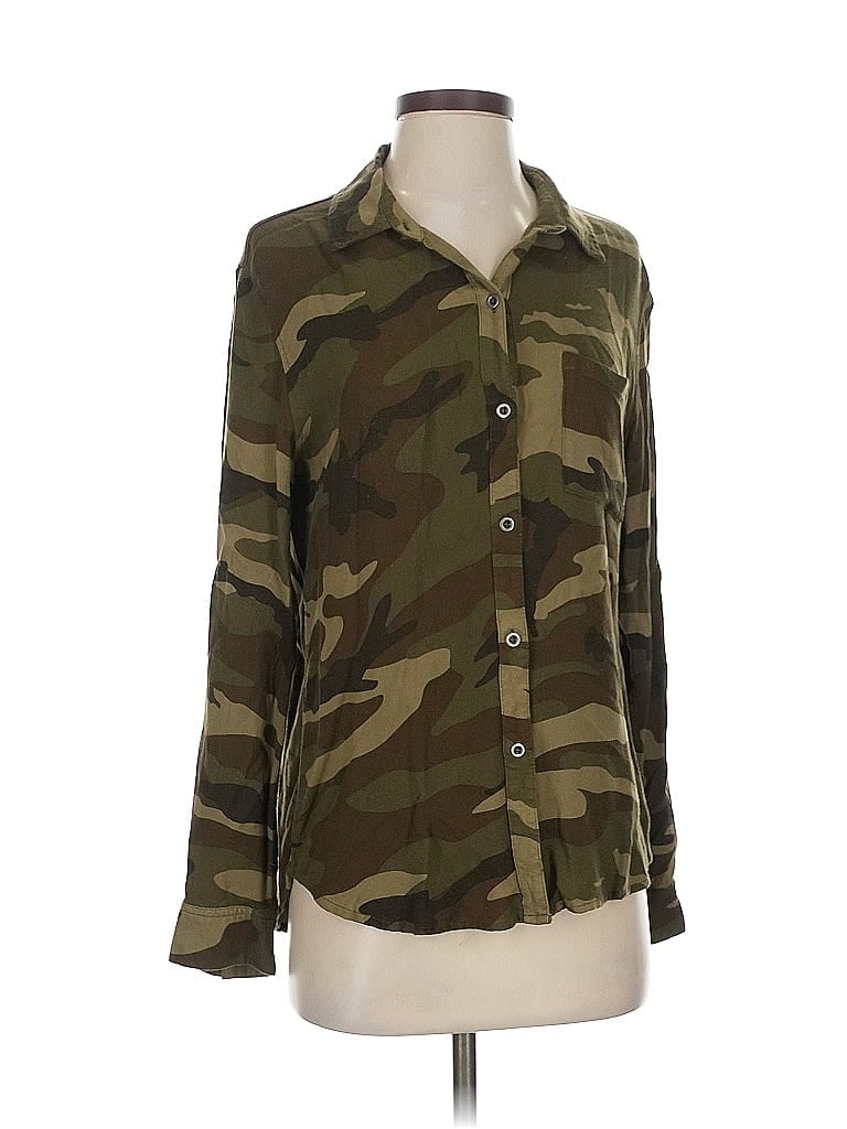 Pre-owned Rails Long Sleeve Button Down Shirt In Green