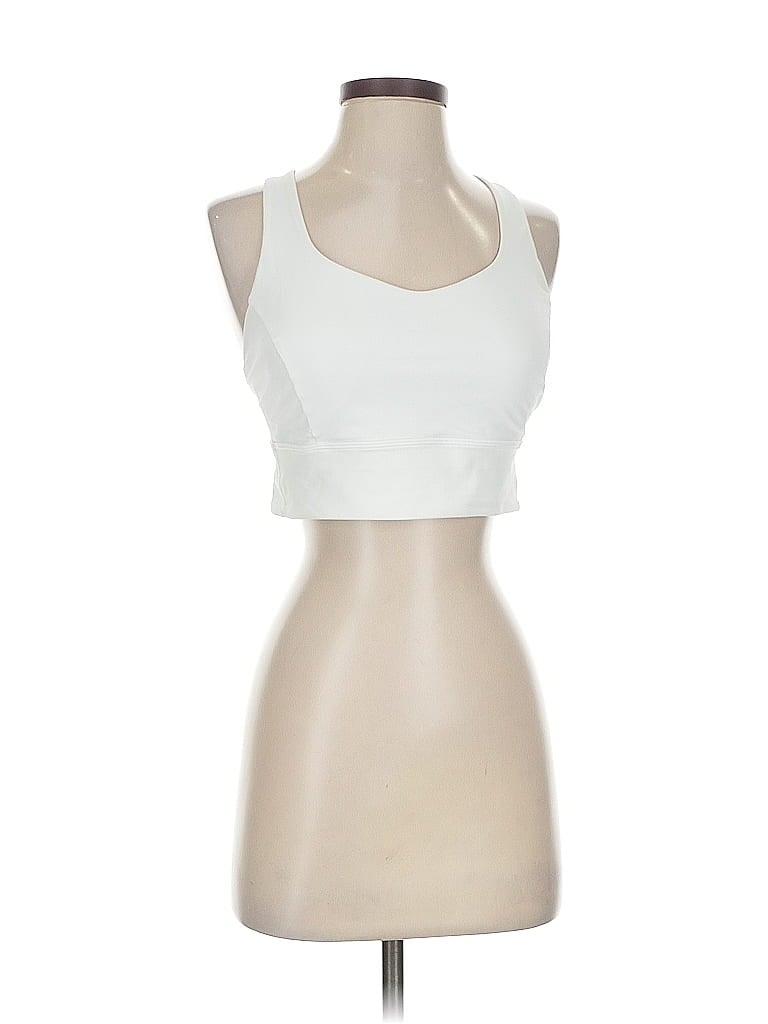 Pre-owned Lululemon Athletica Sports Bra In White