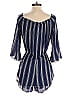 Assorted Brands 100% Rayon Stripes Blue Romper Size S - photo 2