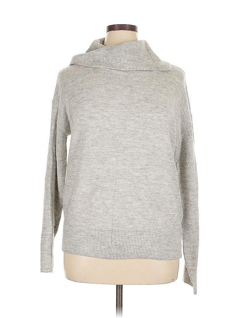 Pre-owned Assorted Brands Turtleneck Sweater In Gray