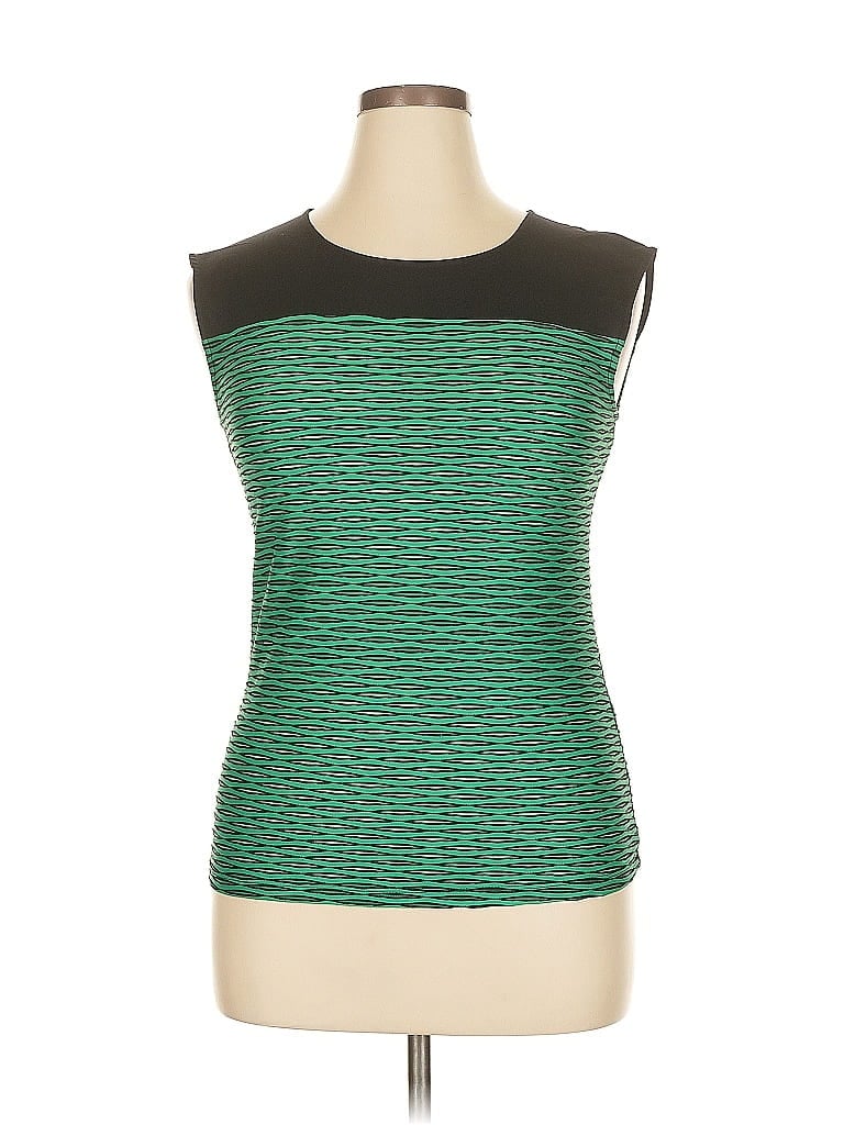 Pre-owned Calvin Klein Sleeveless Blouse In Green