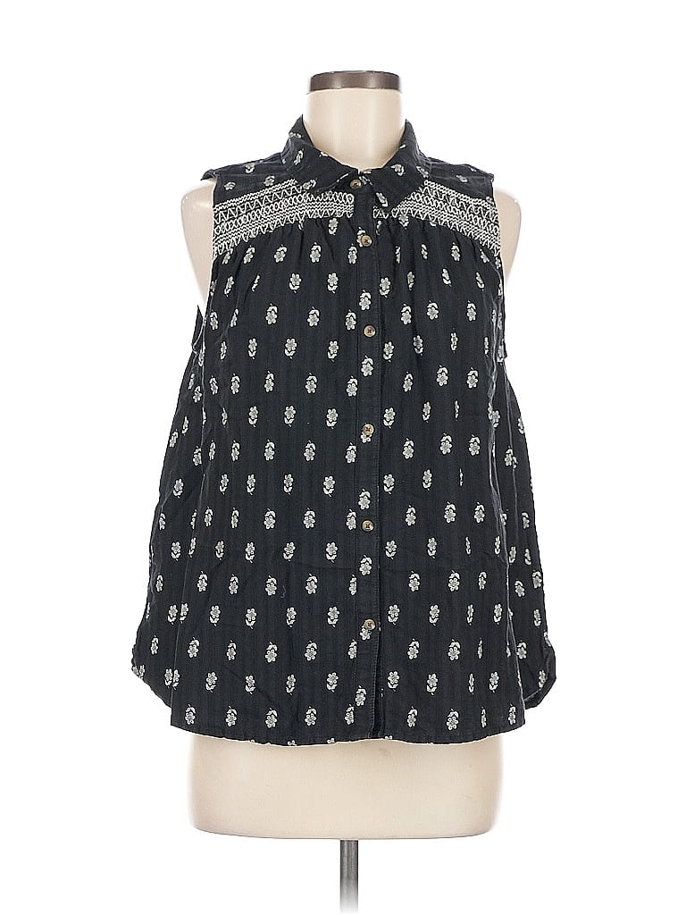 Pre-owned Sonoma Goods For Life Sleeveless Blouse In Black