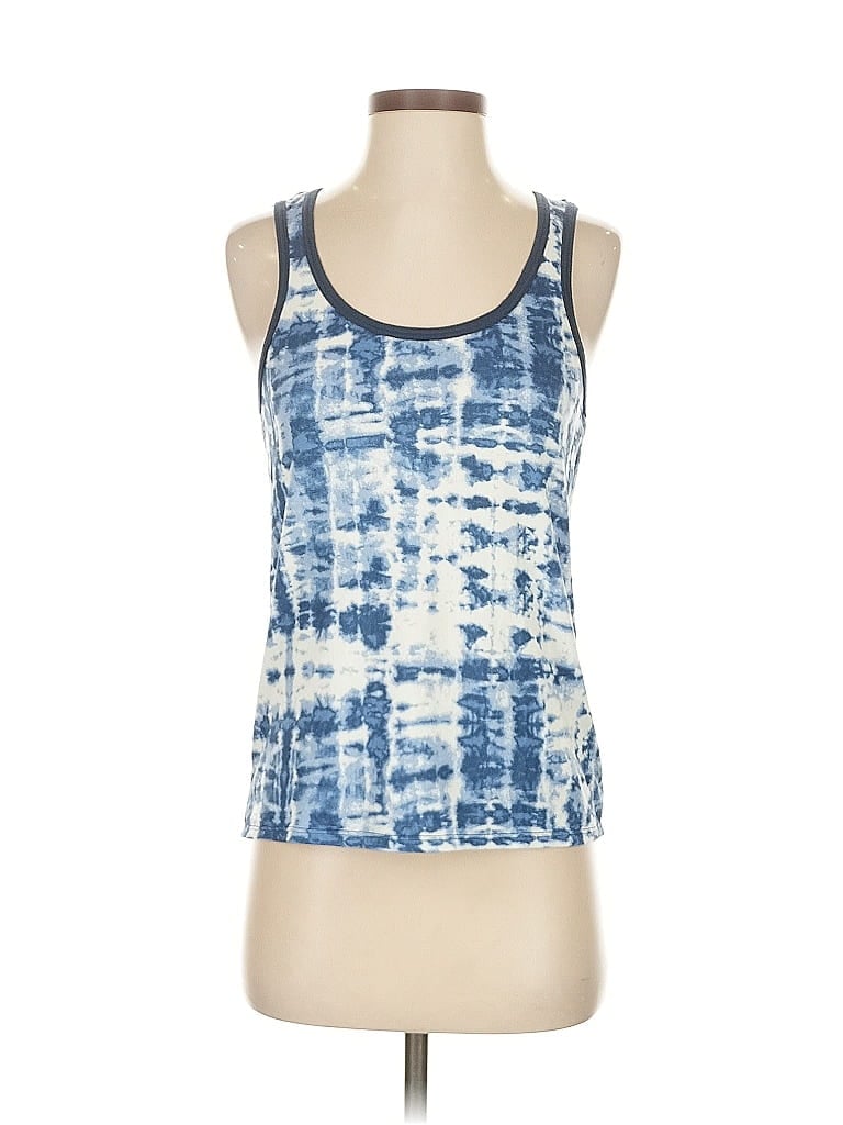 Click to view more detailed imagery on our partner's website Pre-owned Lucky Brand Tank Top Blue Halter Neckline Tops