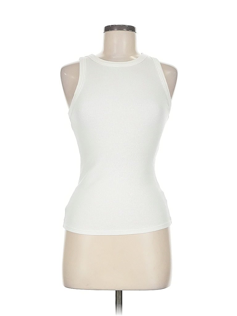 Pre-owned A New Day Tank Top Ivory Halter Neckline Tops In White