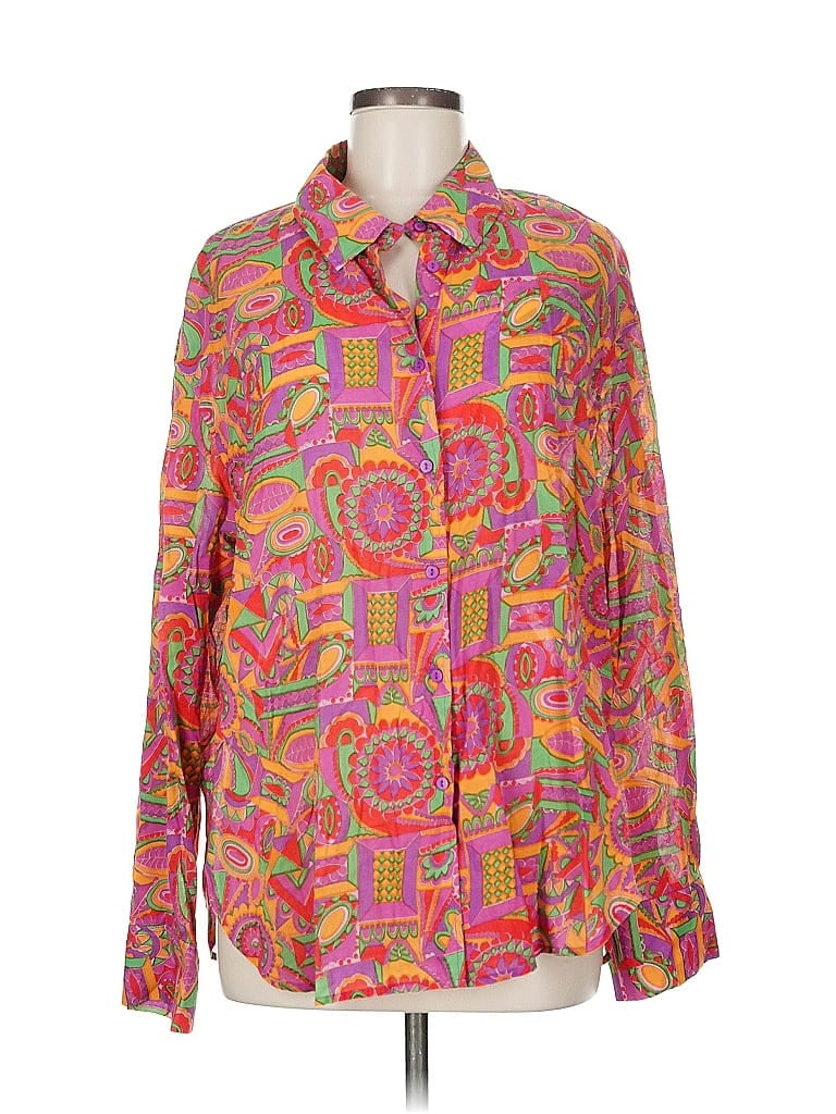 Pre-owned Ba&sh Long Sleeve Button Down Shirt In Pink