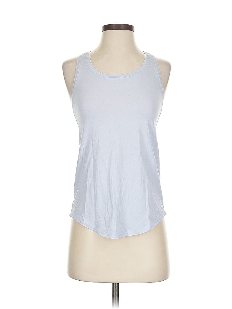 Pre-owned Lululemon Athletica Tank Top Silver Halter Neckline Tops