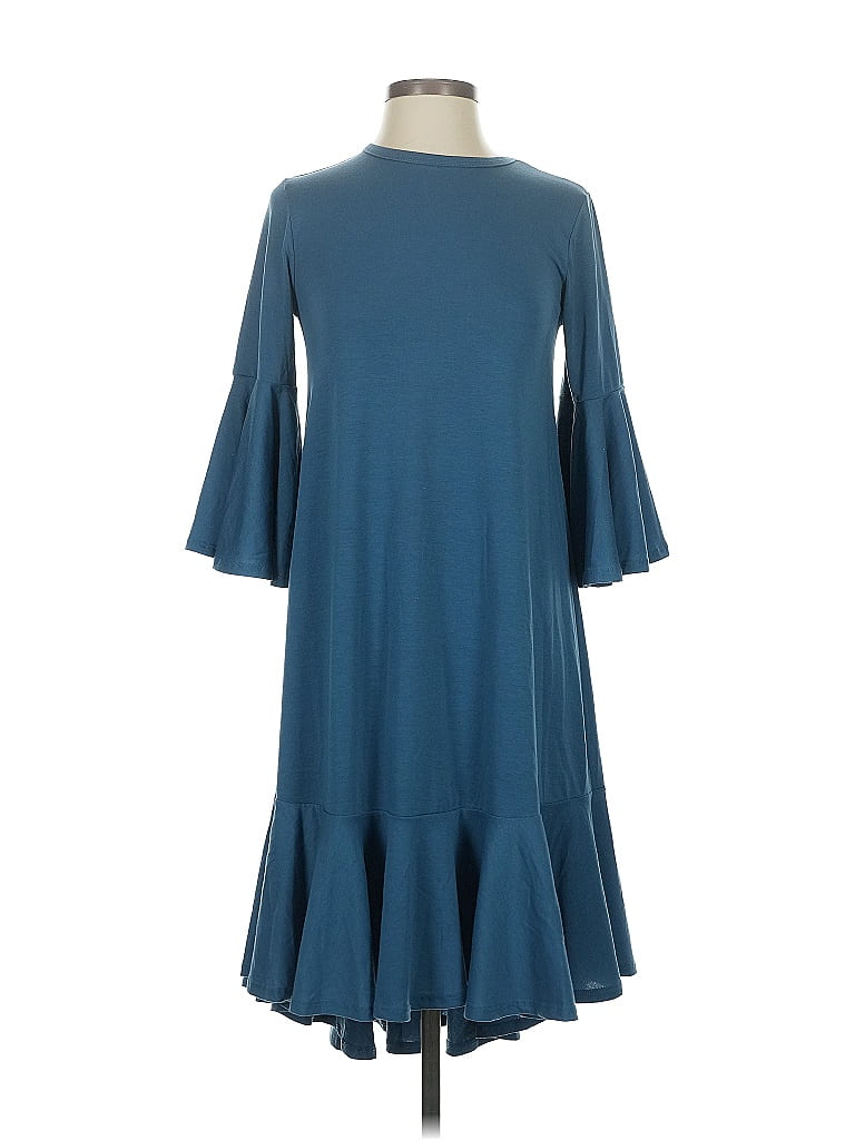 Pre-owned Lularoe Casual Dress In Blue