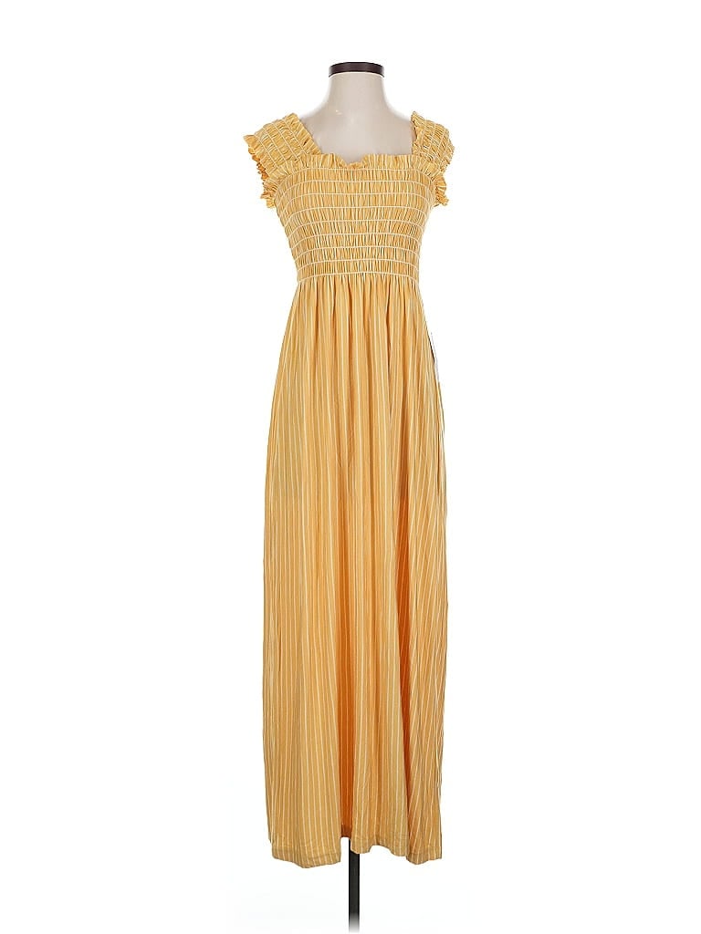 Pre-owned Max Studio Casual Dress In Yellow