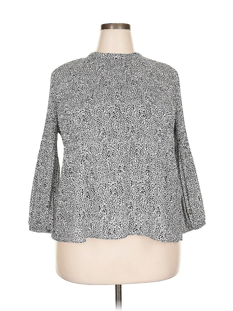 Pre-owned Adrianna Papell 3/4 Sleeve Blouse In Black