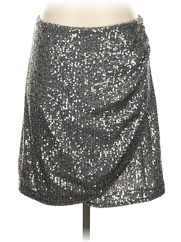 Pre-owned Ann Taylor Loft Casual Skirt In Silver