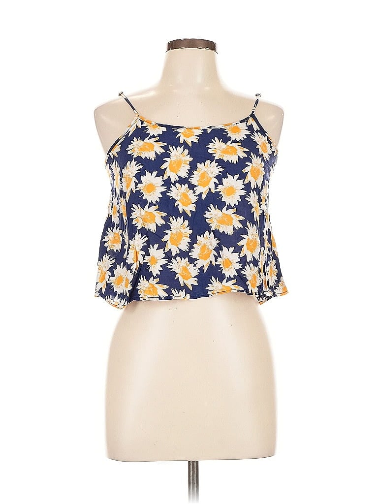 Pre-owned Mine Tank Top Blue Strapless Neckline Tops