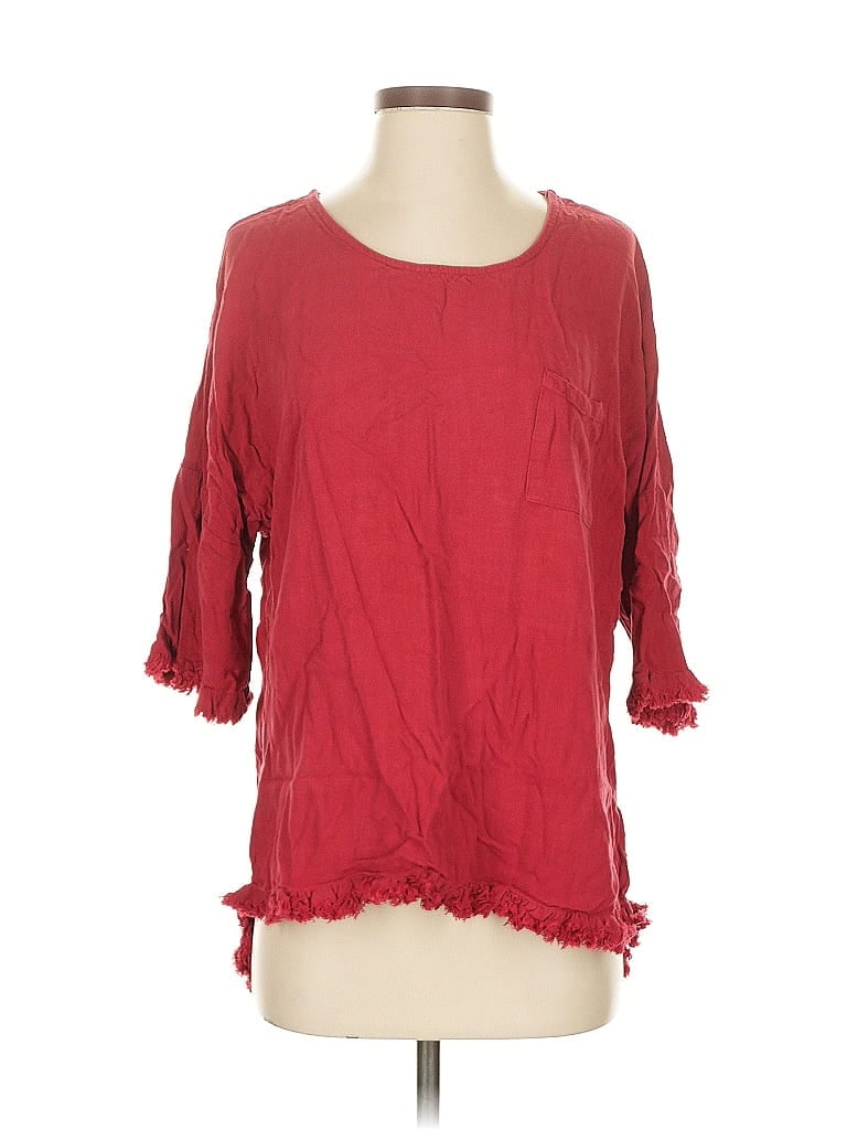 Click to view more detailed imagery on our partner's website Pre-owned Umgee 3/4 Sleeve Blouse In Red