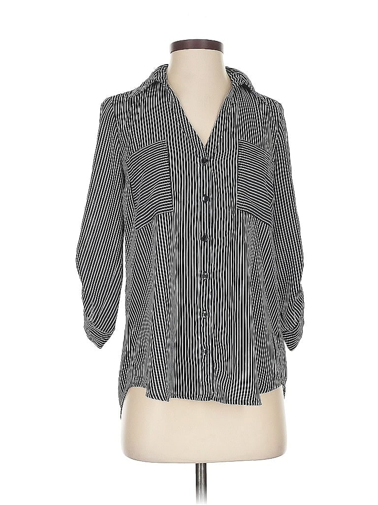 Pre-owned Bcx 3/4 Sleeve Blouse In Gray