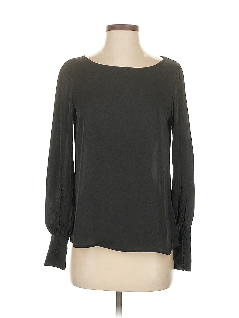 Pre-owned Express Long Sleeve Blouse In Gray