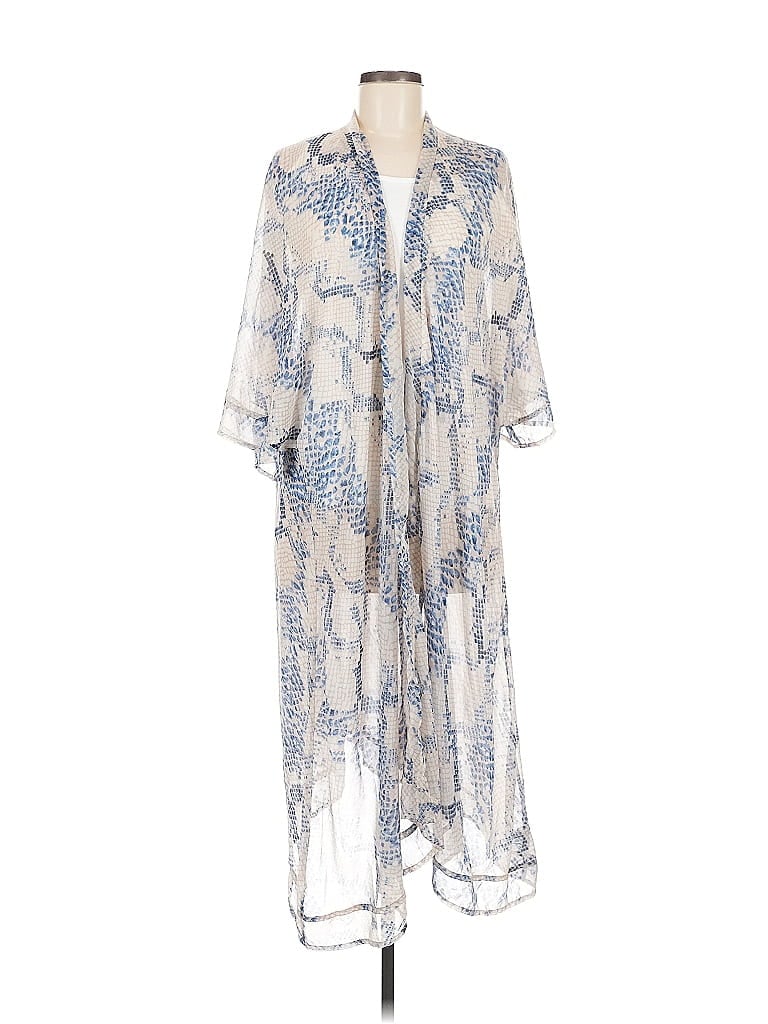 Pre-owned Olivaceous Kimono In Blue