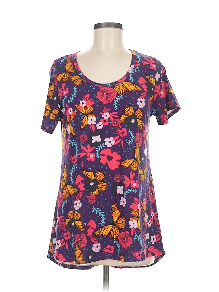 Pre-owned Lularoe Short Sleeve T-shirt In Purple