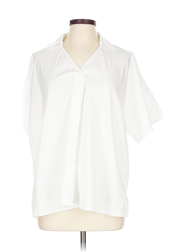 Click to view more detailed imagery on our partner's website Pre-owned Chico's Short Sleeve Blouse In White
