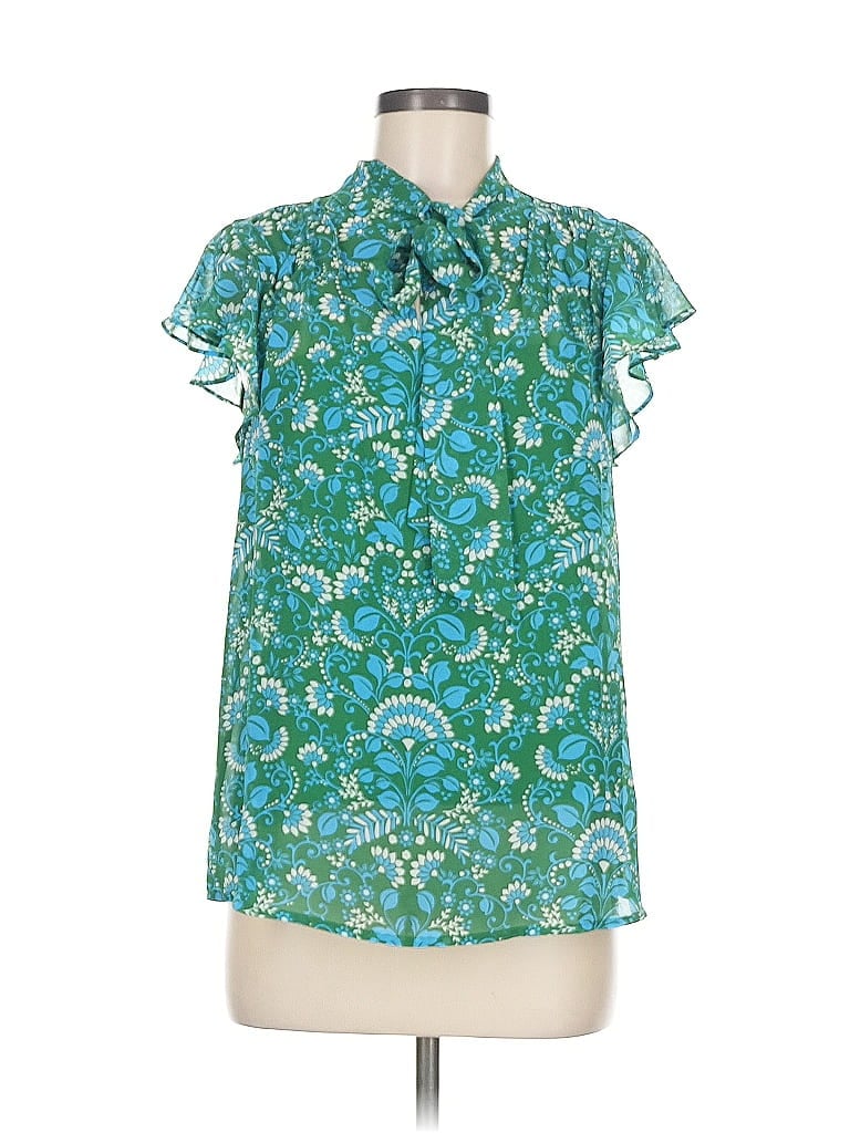 Pre-owned Sugarlips Short Sleeve Blouse In Blue