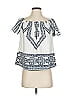 Peppermint 100% Polyester White Short Sleeve Blouse Size S - photo 1