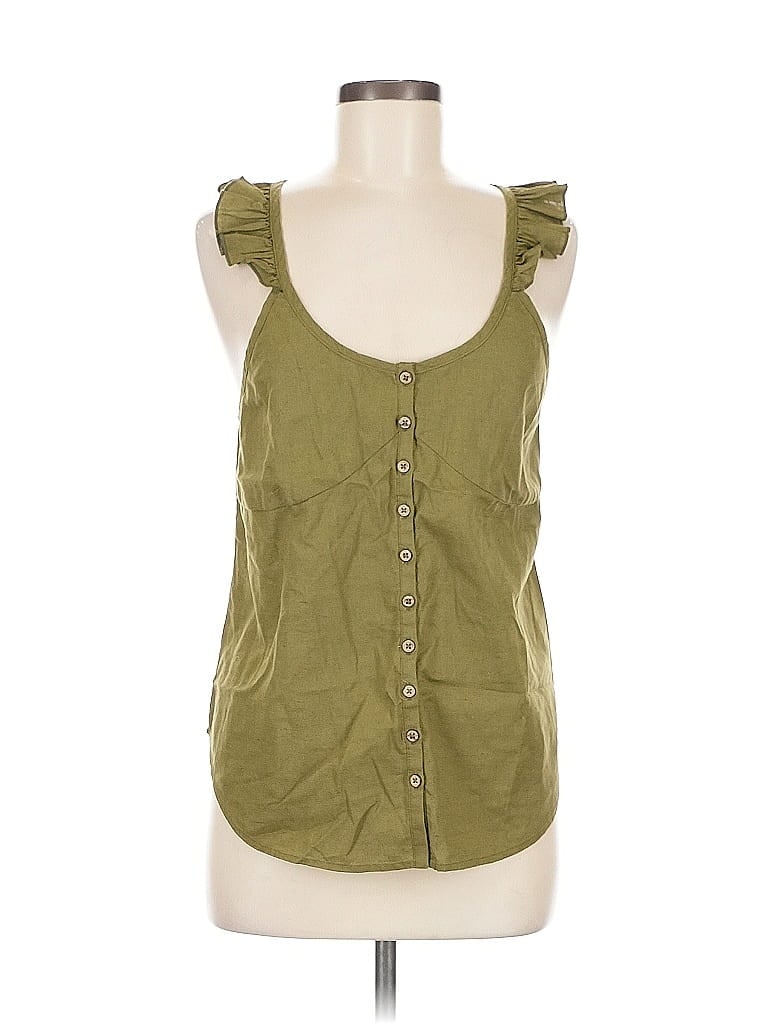 Click to view more detailed imagery on our partner's website Pre-owned Chaser Tank Top Green Sweetheart Neckline Tops