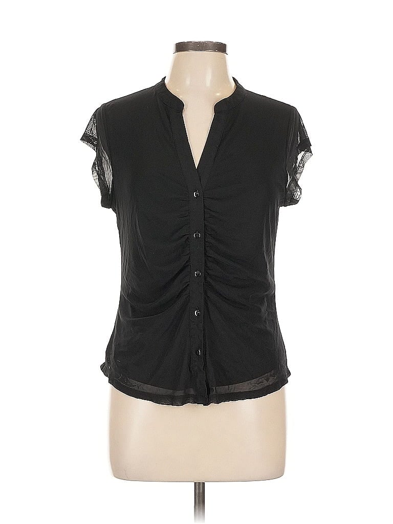 Click to view more detailed imagery on our partner's website Pre-owned Les Serein Short Sleeve Blouse In Black