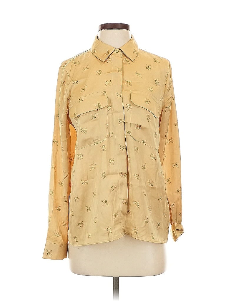 ELIE TAHARI Pre-owned Long Sleeve Blouse In Gold