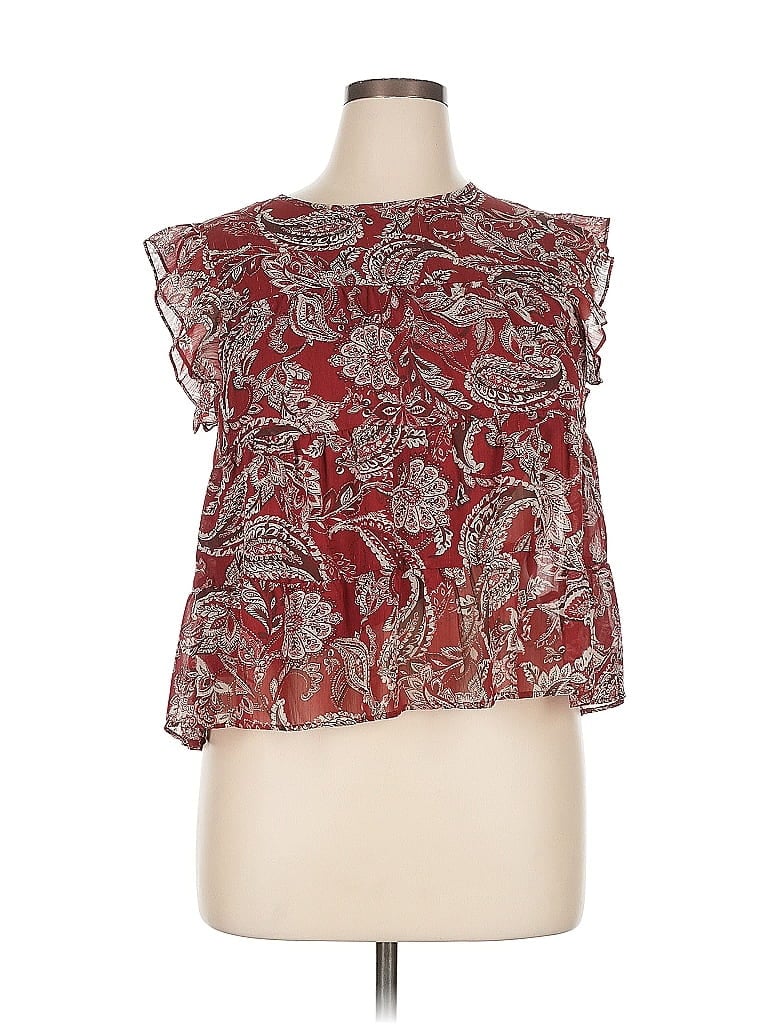 Pre-owned Mi Ami Sleeveless Blouse In Red