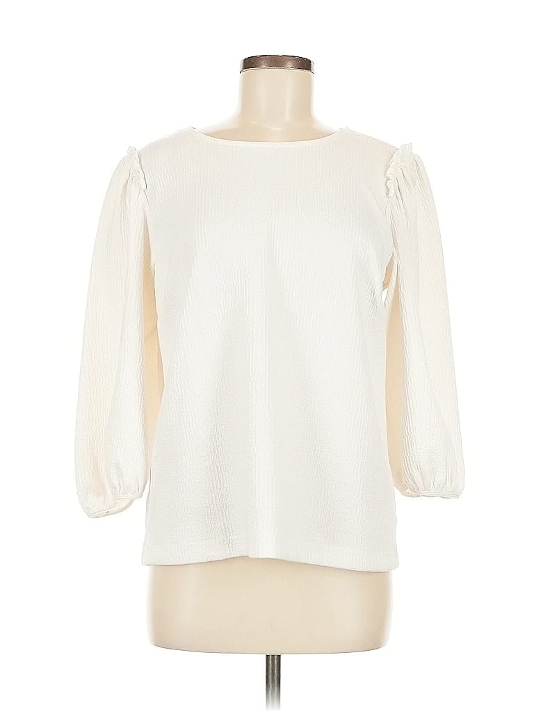 ANN TAYLOR Pre-owned 3/4 Sleeve Blouse In White