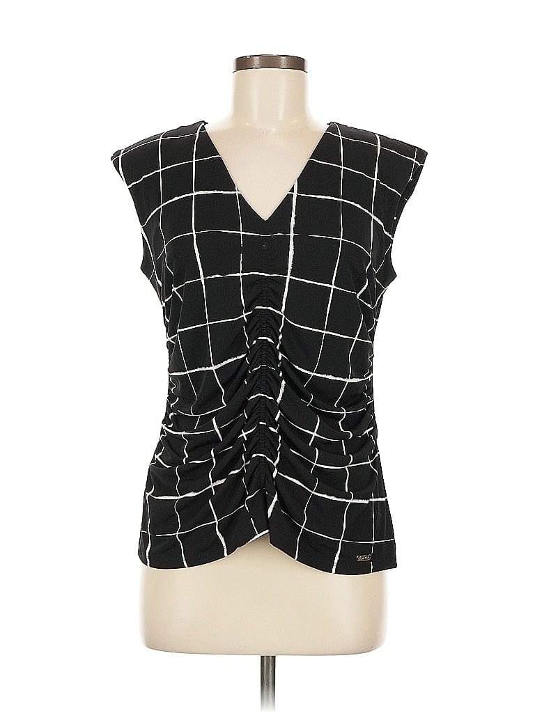Pre-owned Calvin Klein Sleeveless Blouse In Black
