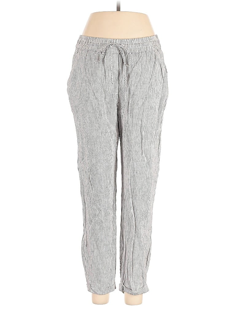 Pre-owned J.crew Factory Store Linen Pants In Gray