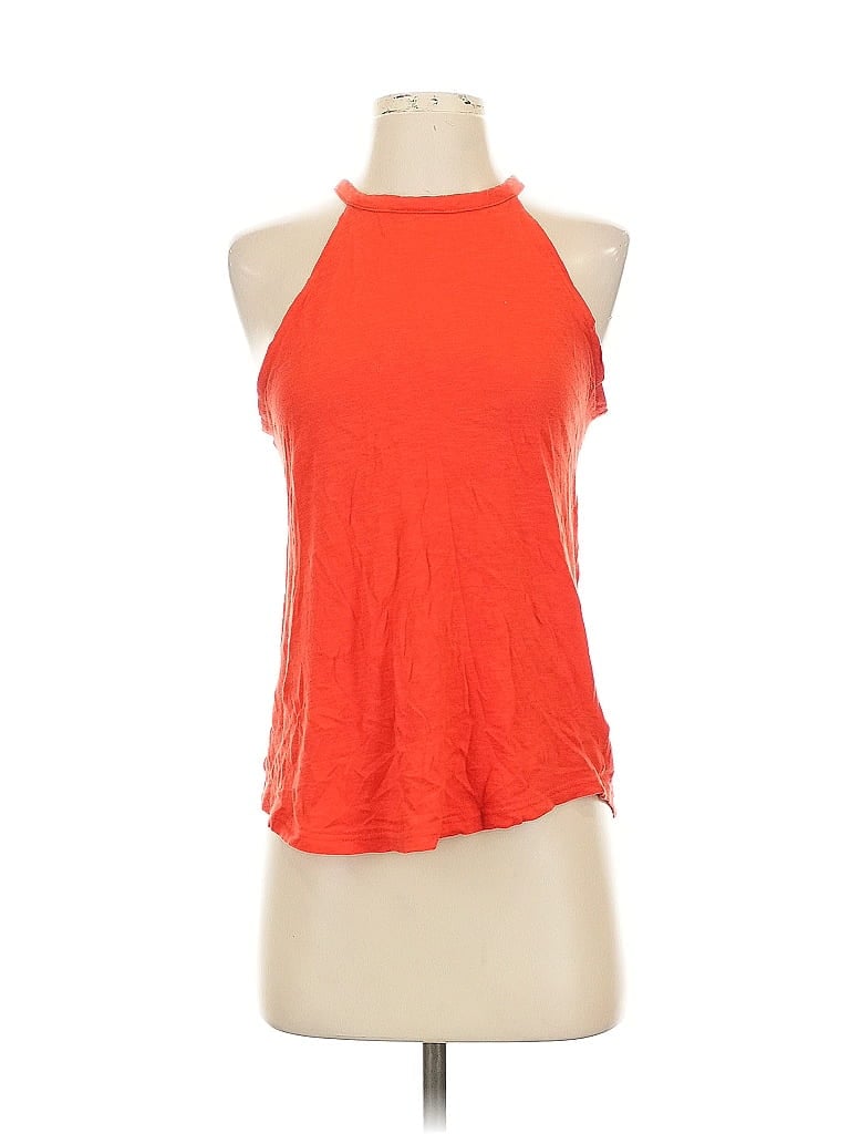 Pre-owned Gap Outlet Tank Top Orange Halter Neckline Tops