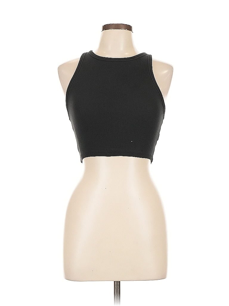 Click to view more detailed imagery on our partner's website Pre-owned Zara Tank Top Black Halter Neckline Tops