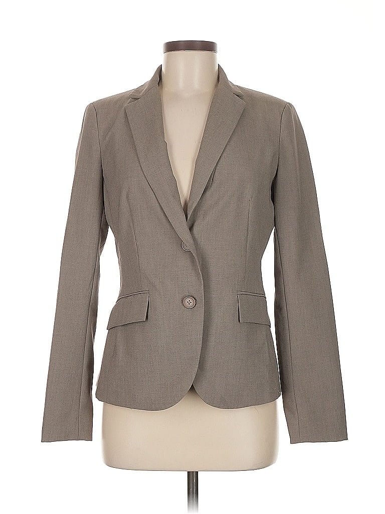 Pre-owned New York And Company Blazer Jacket In Gray