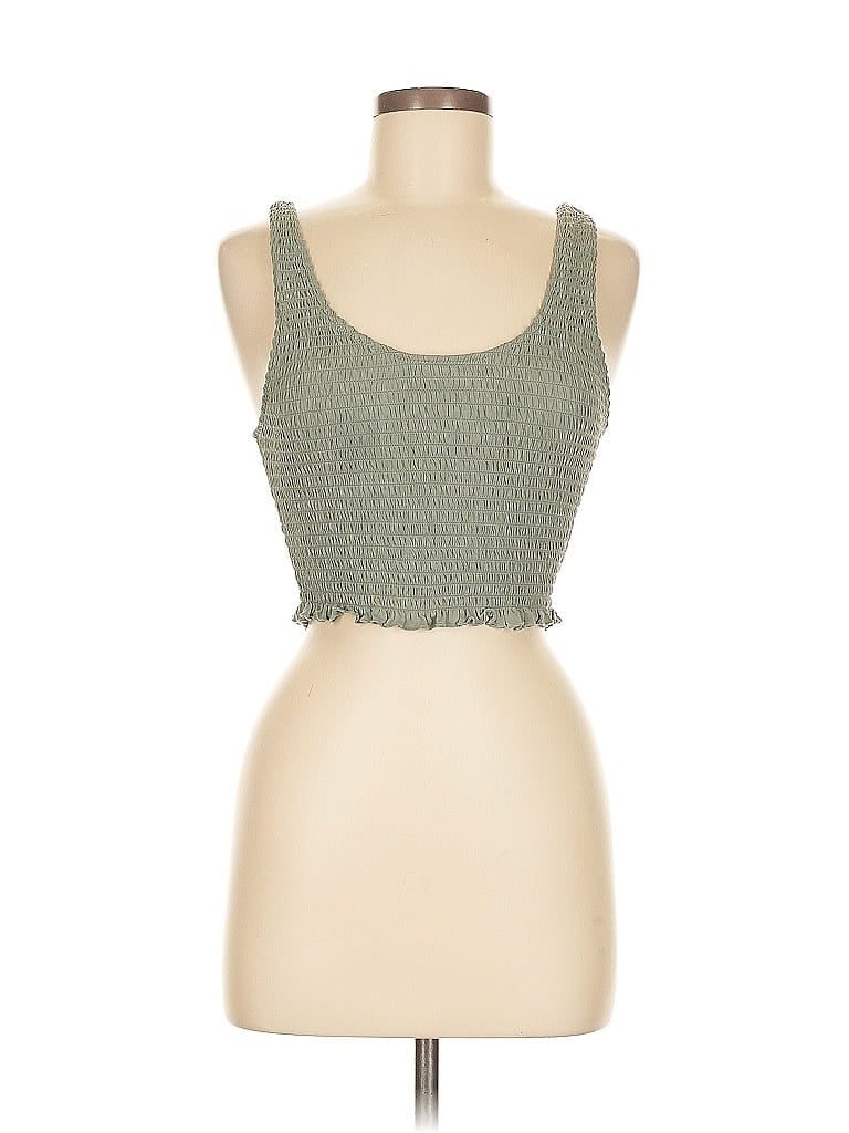 Pre-owned Love Tree Tank Top Green Tops