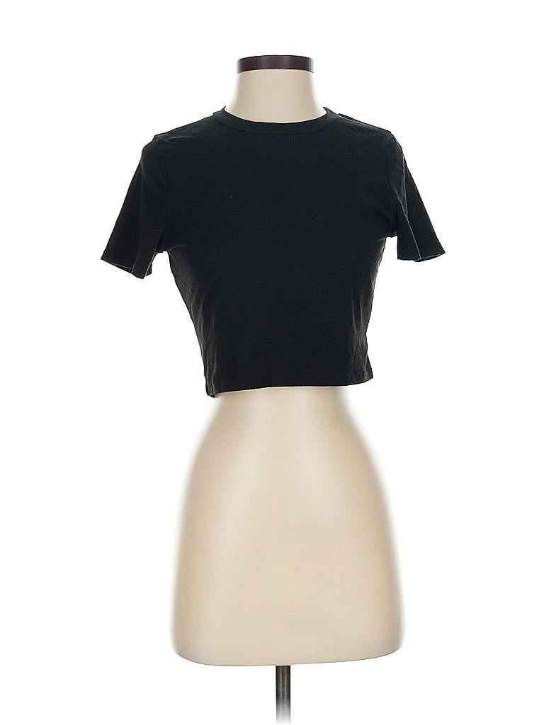 Pre-owned Unbranded Short Sleeve T-shirt In Black