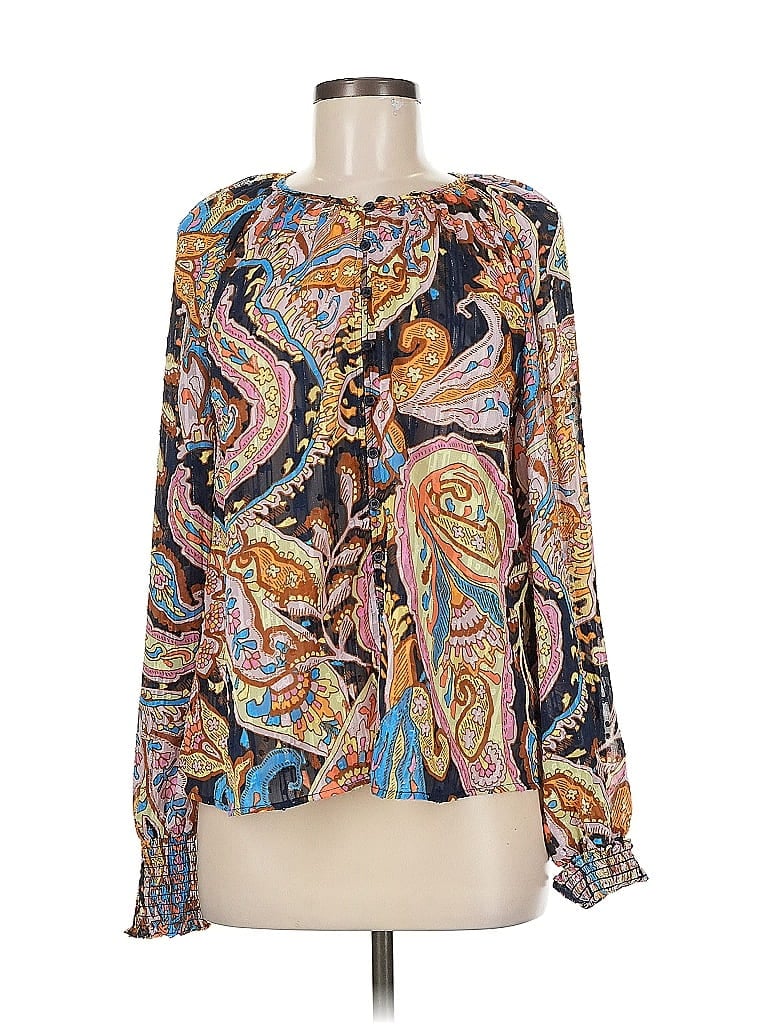 SANCTUARY Pre-owned Long Sleeve Blouse In Blue