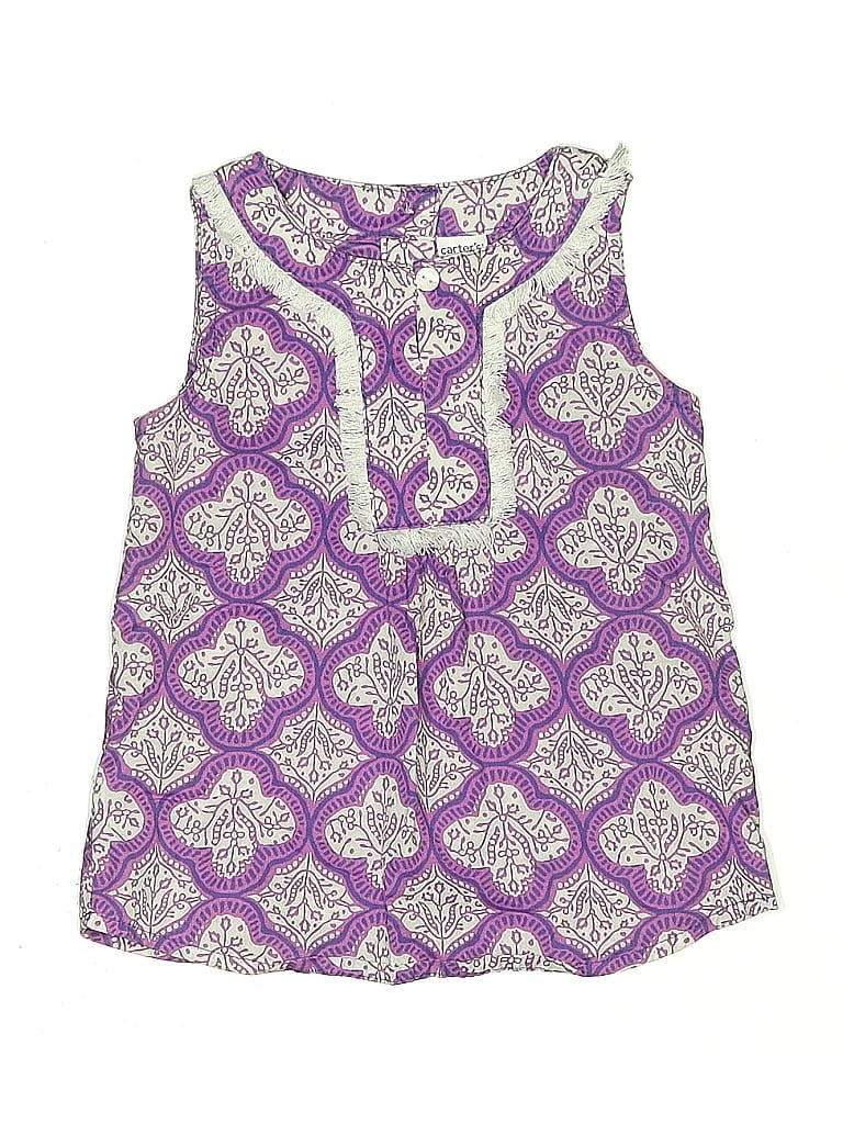 Click to view more detailed imagery on our partner's website Pre-owned Carter's Kids' Sleeveless Blouse In Purple