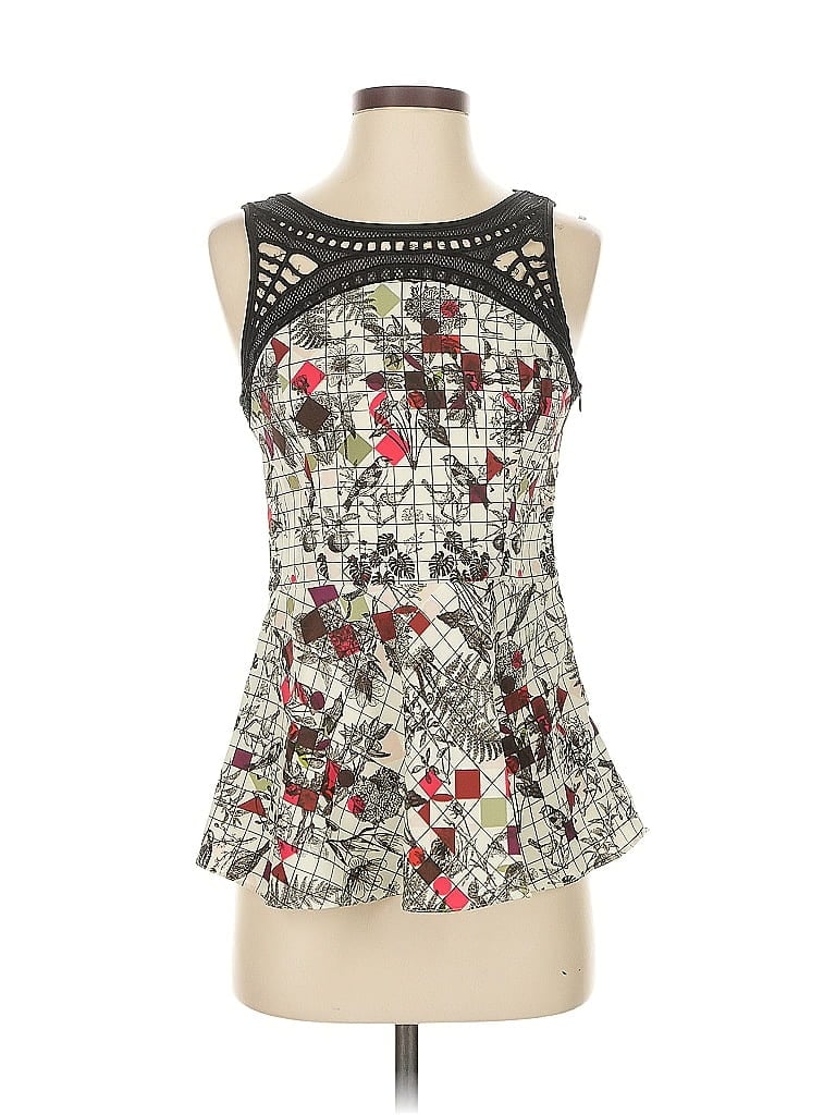 Click to view more detailed imagery on our partner's website Pre-owned Ranna Gill Sleeveless Blouse In Silver